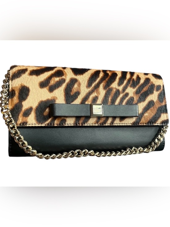 kate spade Handbags - Kate Spade Rivas Street calfhair
Clutch Black Leather NWT